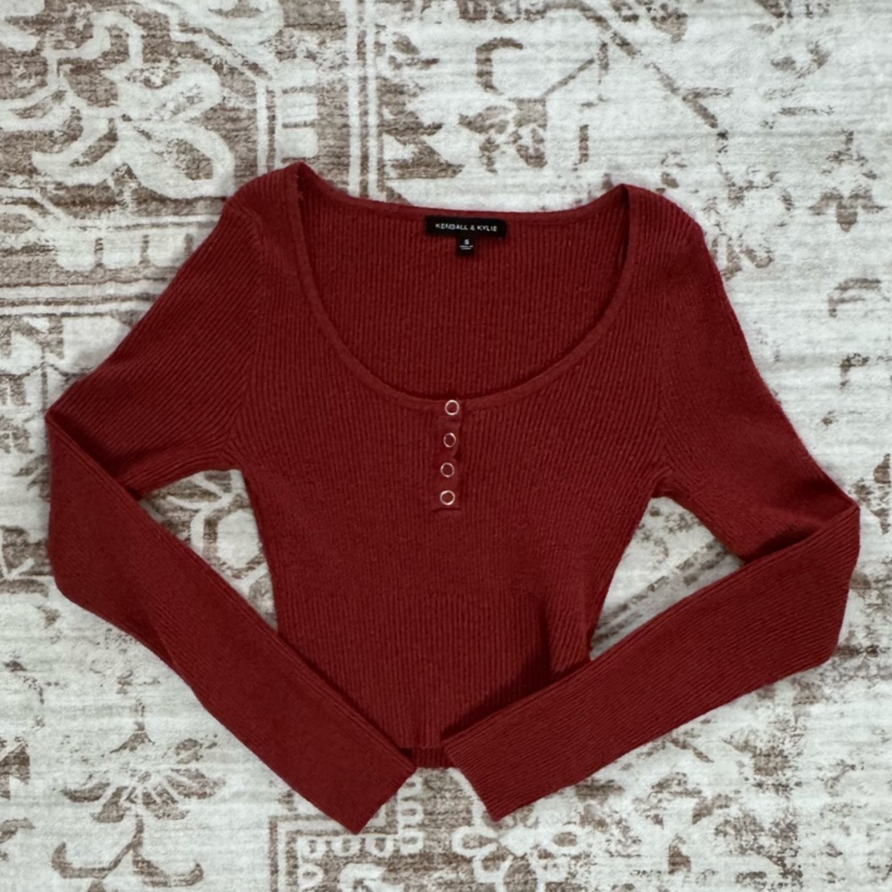 Cropped Ribbed Sweater